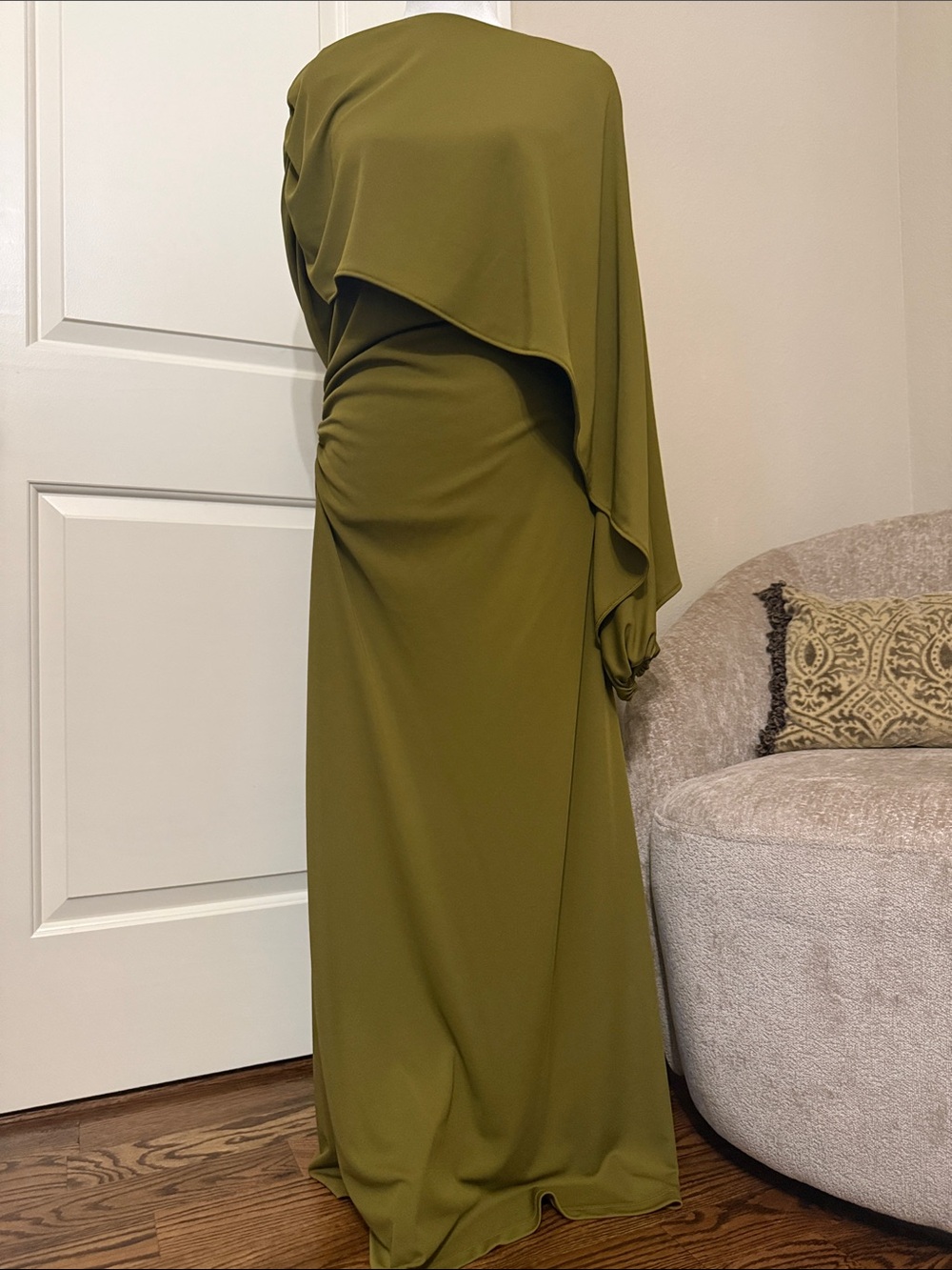 NWT Olive/Khaki Cape like dress, Size L